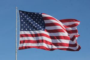 American Flag Waving on a Flag Pole.jpg